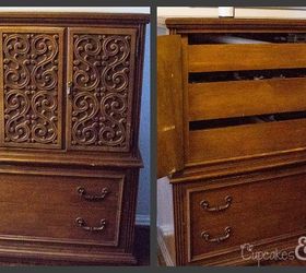 diy antique dresser update, painted furniture