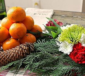 diy christmas flower centerpiece, christmas decorations, crafts, flowers, seasonal holiday decor