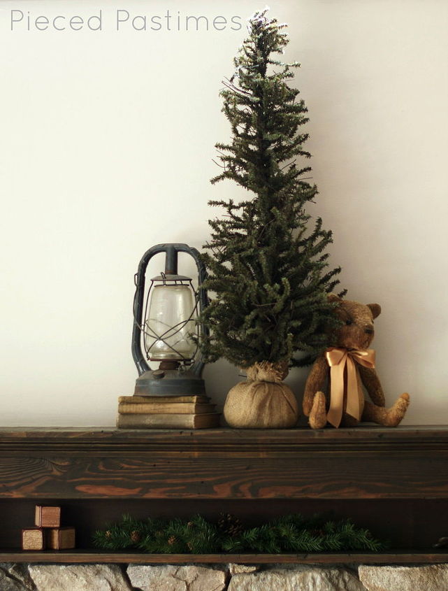 vintage inspired christmas mantel, christmas decorations, fireplaces mantels, repurposing upcycling, seasonal holiday decor