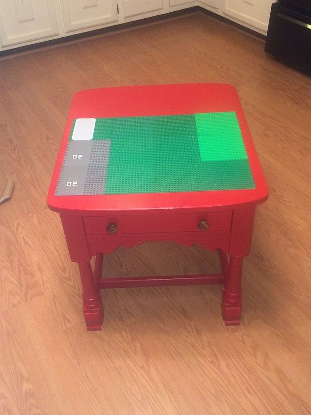 Transform An End Table Into A Lego Table Hometalk