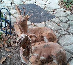 q how to fix an outdoor stone deer, crafts, diy, how to, outdoor living