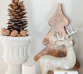 rustic and bright christmas mantel, christmas decorations, crafts, fireplaces mantels, repurposing upcycling, seasonal holiday decor