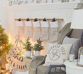 rustic and bright christmas mantel, christmas decorations, crafts, fireplaces mantels, repurposing upcycling, seasonal holiday decor