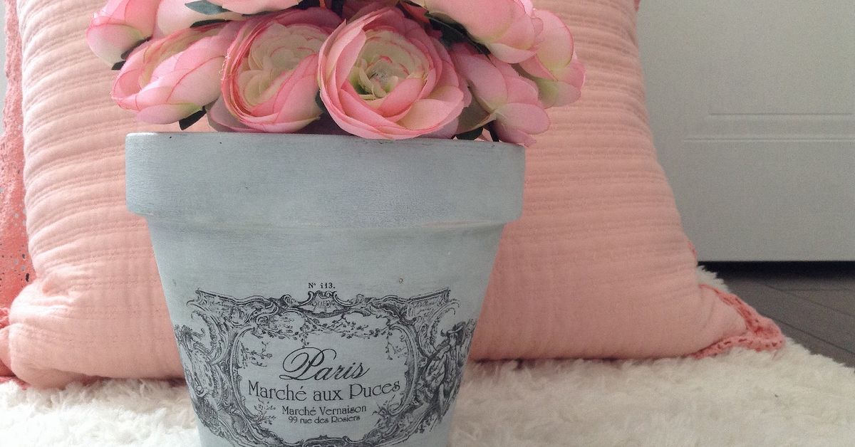 Gorgeous French Frame Flower Pot Using Mod Podge Hometalk