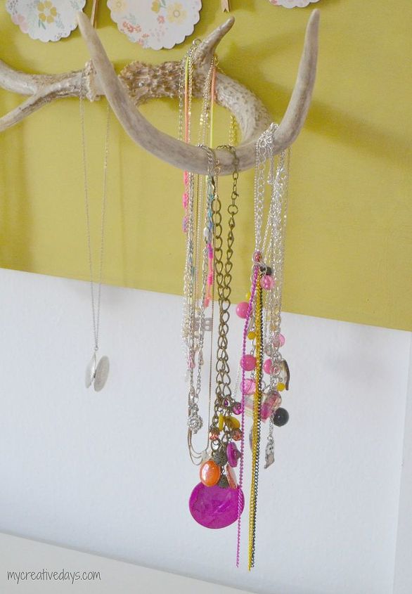 diy antler jewelry holder, bedroom ideas, crafts, decoupage, organizing, repurposing upcycling, wall decor