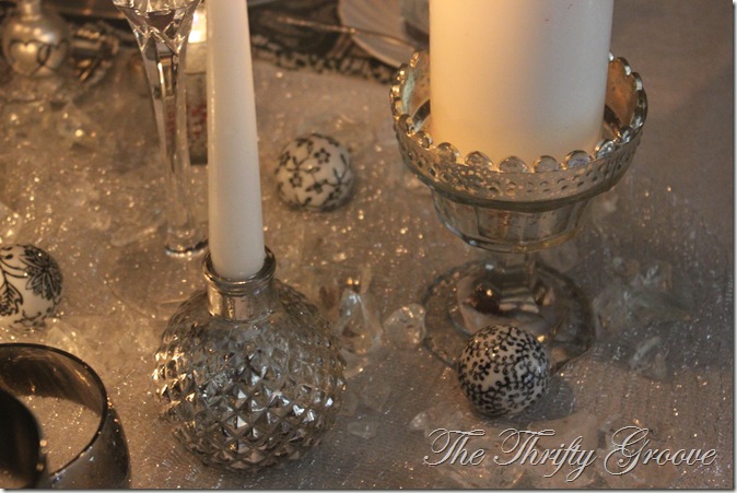 new years eve glitz glam tablescape thrifty style, home decor, seasonal holiday decor