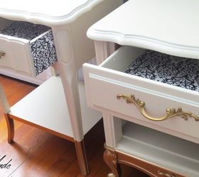 gold dipped legs on side tables, home decor, how to, painted furniture