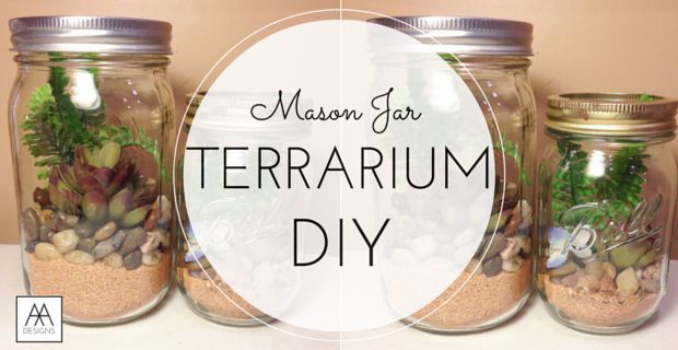 diy mason jar terrarium