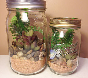 DIY Mason jar terrariums