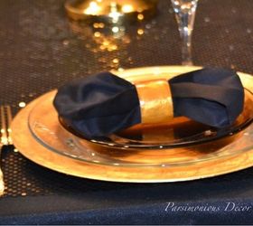 new years black and gold tablescape, crafts, dining room ideas, seasonal holiday decor