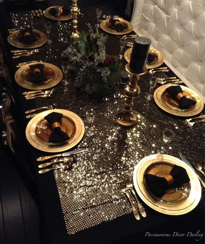 New Years Black and Gold Tablescape | Hometalk New Years Black and Gold Tablescape | Hometalk