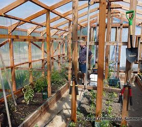 garden greenhouse indoor design layout ideas, gardening, home decor, outdoor living, Watering in greenhouse