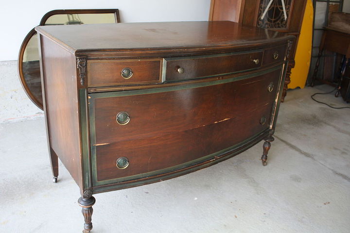 Thrift Store Vintage Dresser Makeover Before After