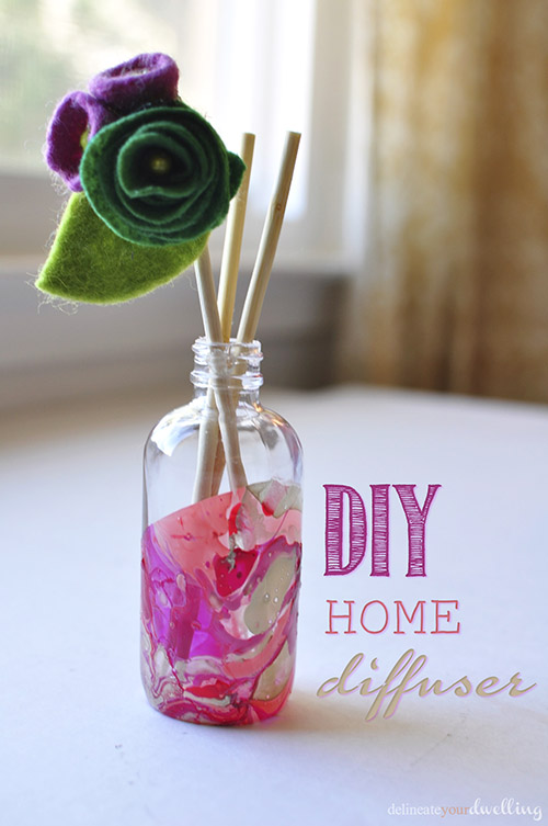 how to create your own diy marbled room diffuser using old glass jars, crafts, how to, repurposing upcycling