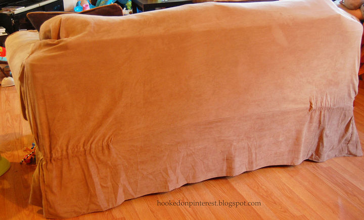 quick velcro slipcover fix, home decor, reupholster