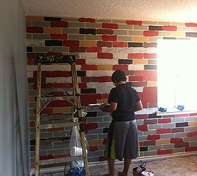 how to make a faux brick wall