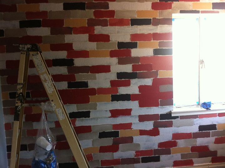 How To Make A Faux Brick Wall Using Paint Hometalk