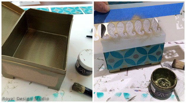 stencil your own exotic gift boxes, crafts, home decor, how to