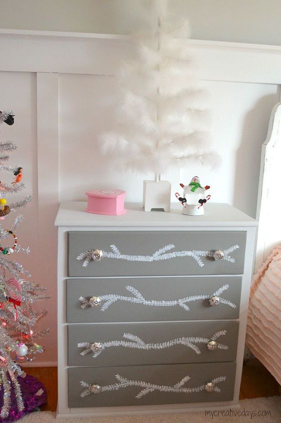 upcycled painted dresser in white and grey, painted furniture, repurposing upcycling