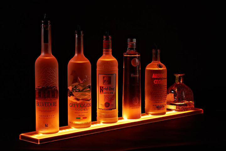 led liquor bottle shelves display