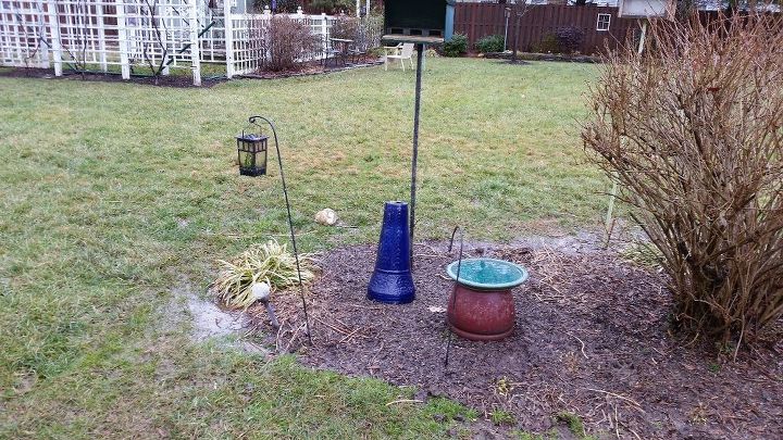 q what to do when grass is too wet, outdoor living, plumbing, This the primary spot for watching the birds see other photo of the feeders