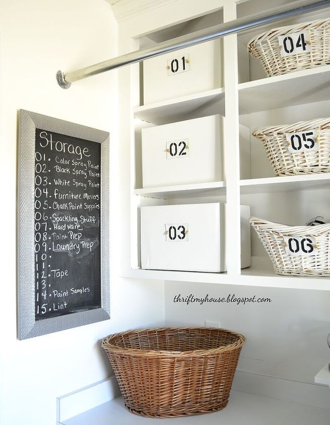 how i organized my open cabinets in the laundry room cheap, crafts, laundry rooms, organizing, repurposing upcycling, storage ideas