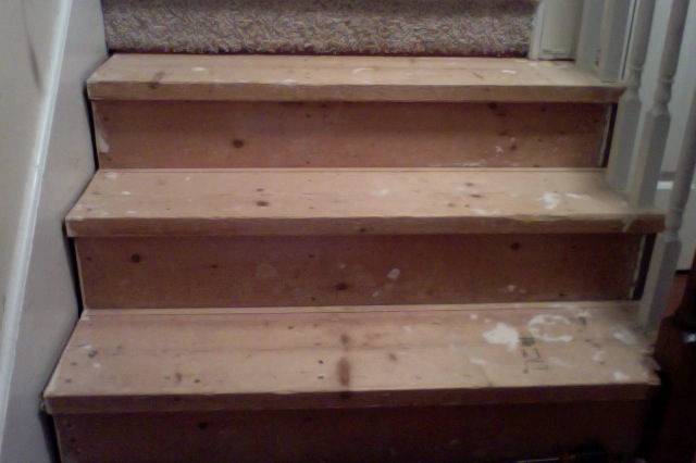 q staining wood stairs after carpet removal, flooring, how to, stairs, woodworking projects