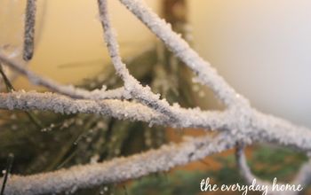 DIY Iced Winter Branches for Pennies! (or Free!)