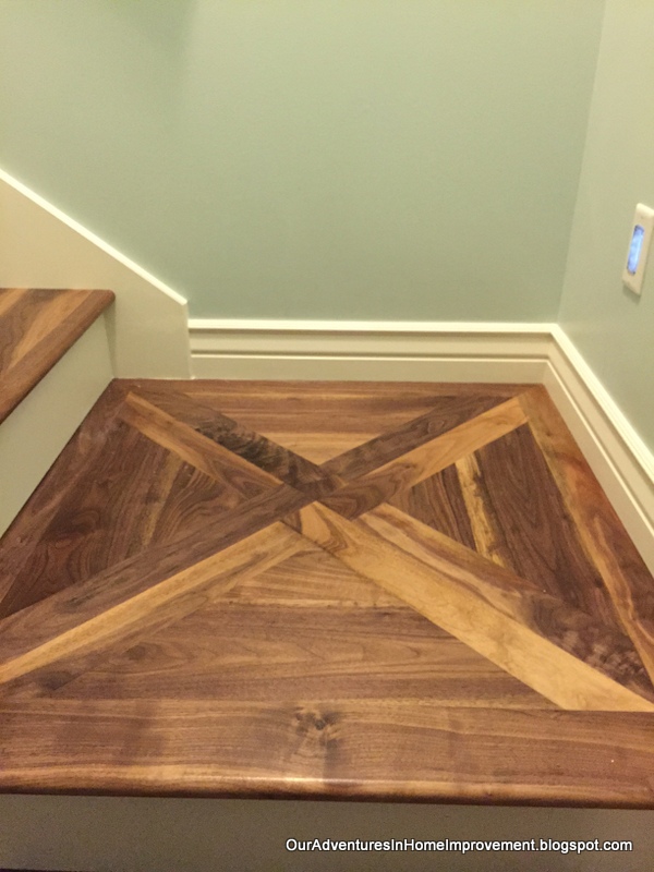 new walnut stained stairs for the new year, painting, stairs, woodworking projects