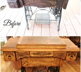 antique treadle sewing machine cabinet repair and upcycle, how to, painted furniture, repurposing upcycling, woodworking projects
