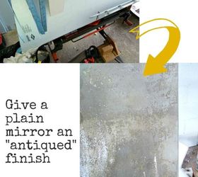 diy antiqued and stenciled mirror, crafts, diy, fireplaces mantels, home decor, painting