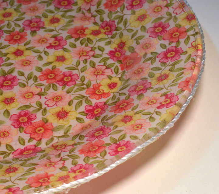 diy footed floral plate, crafts, decoupage, how to, repurposing upcycling