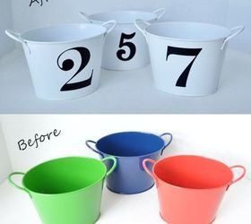 dollar store buckets to chic decor, crafts, repurposing upcycling