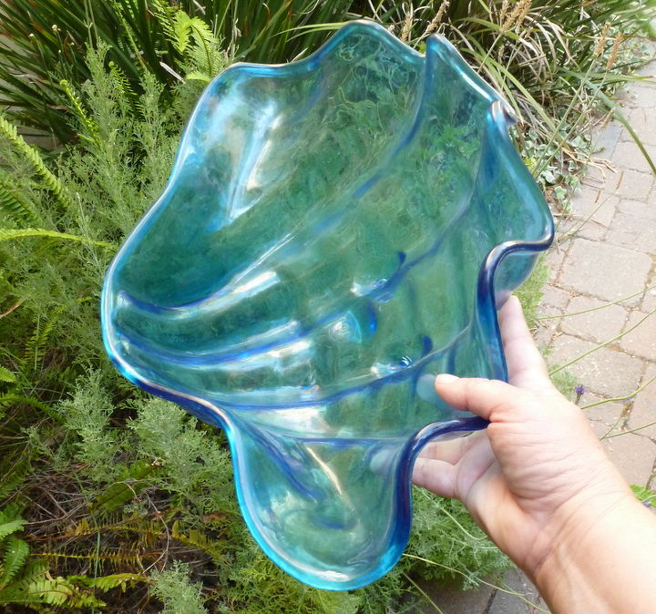 make your own faux white porcelain giant clam bowl, crafts, repurposing upcycling
