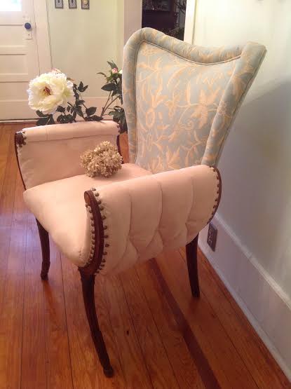 corner chair reupholstered and upcycled, painted furniture, repurposing upcycling, reupholster