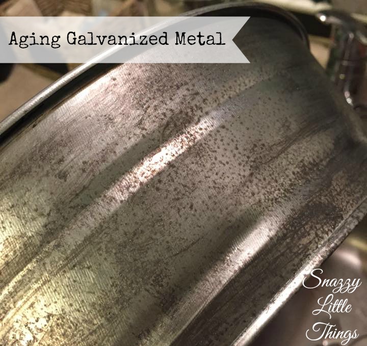 diy aging galvanized metal with craft paint, crafts, how to