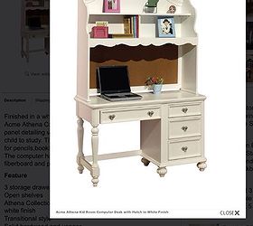 refurbished child s desk to child s desk with hutch, painted furniture, Picture from a website to