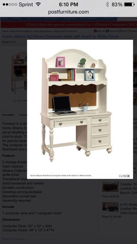 Refurbished Child S Desk To Child S Desk With Hutch Hometalk