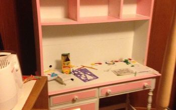 Refurbished Child's Desk to Child's Desk With Hutch