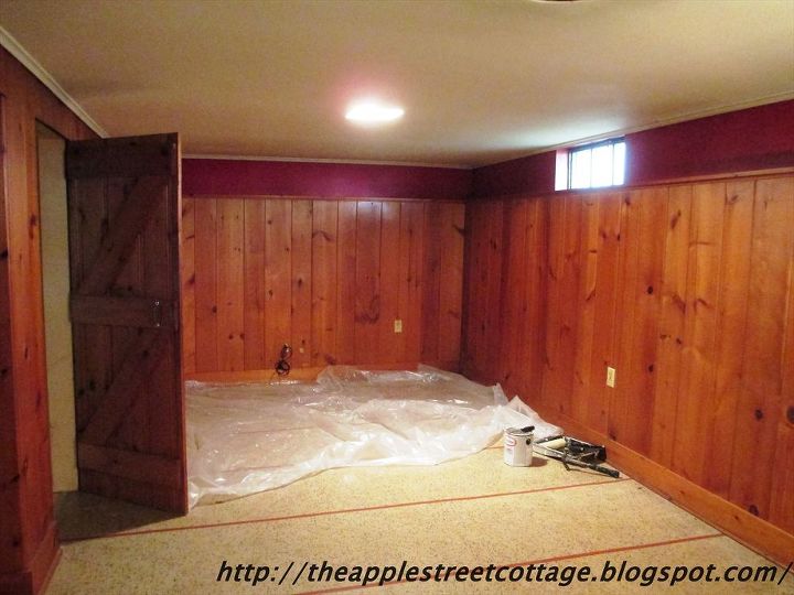 basement wall panels painted in white, basement ideas, painting