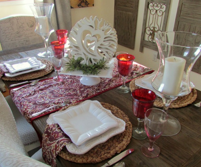 how to create a valentine s day tablescape w o spending any money, dining room ideas, how to, seasonal holiday decor, valentines day ideas