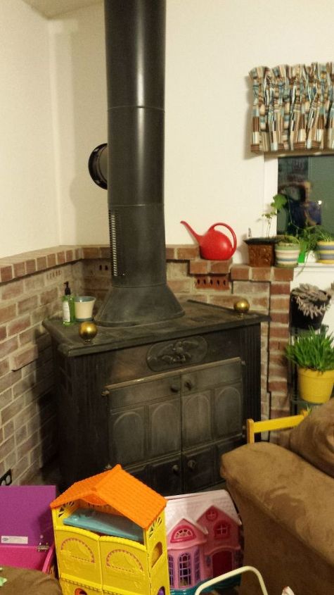 what to do with an unused fireplace stove, appliances, fireplaces mantels, The stove in question