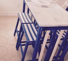 nautical kitchen table makeover, chalk paint, home decor, kitchen design, painted furniture, repurposing upcycling