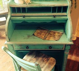 a mermaids tale vintage childs desk, chalk paint, painted furniture, repurposing upcycling