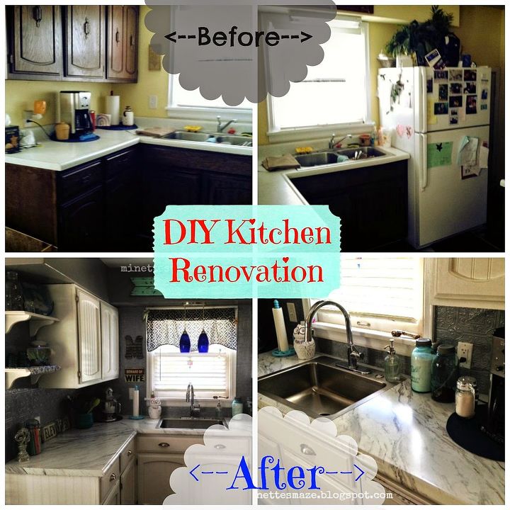diy kitchen reno reuse repaint what you got, diy, kitchen backsplash, kitchen cabinets, kitchen design, repurposing upcycling