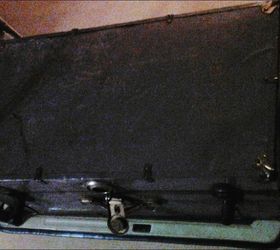 re purposing a metal trunk, Outside of the trunk