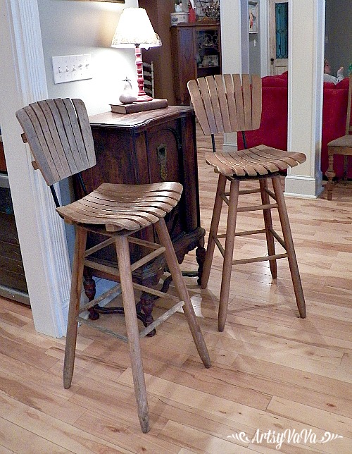 mid century bar stool makeover, painted furniture