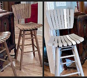 mid century bar stool makeover, painted furniture