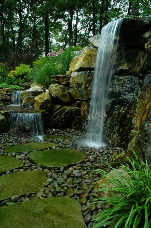 when it comes to landscaping stones and boulders really rock, concrete masonry, gardening, landscape, ponds water features, Man made Waterfalls Long Island NY