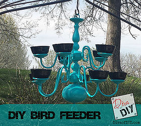 upcycled project chandelier bird feeder, crafts, outdoor living, pets animals, repurposing upcycling